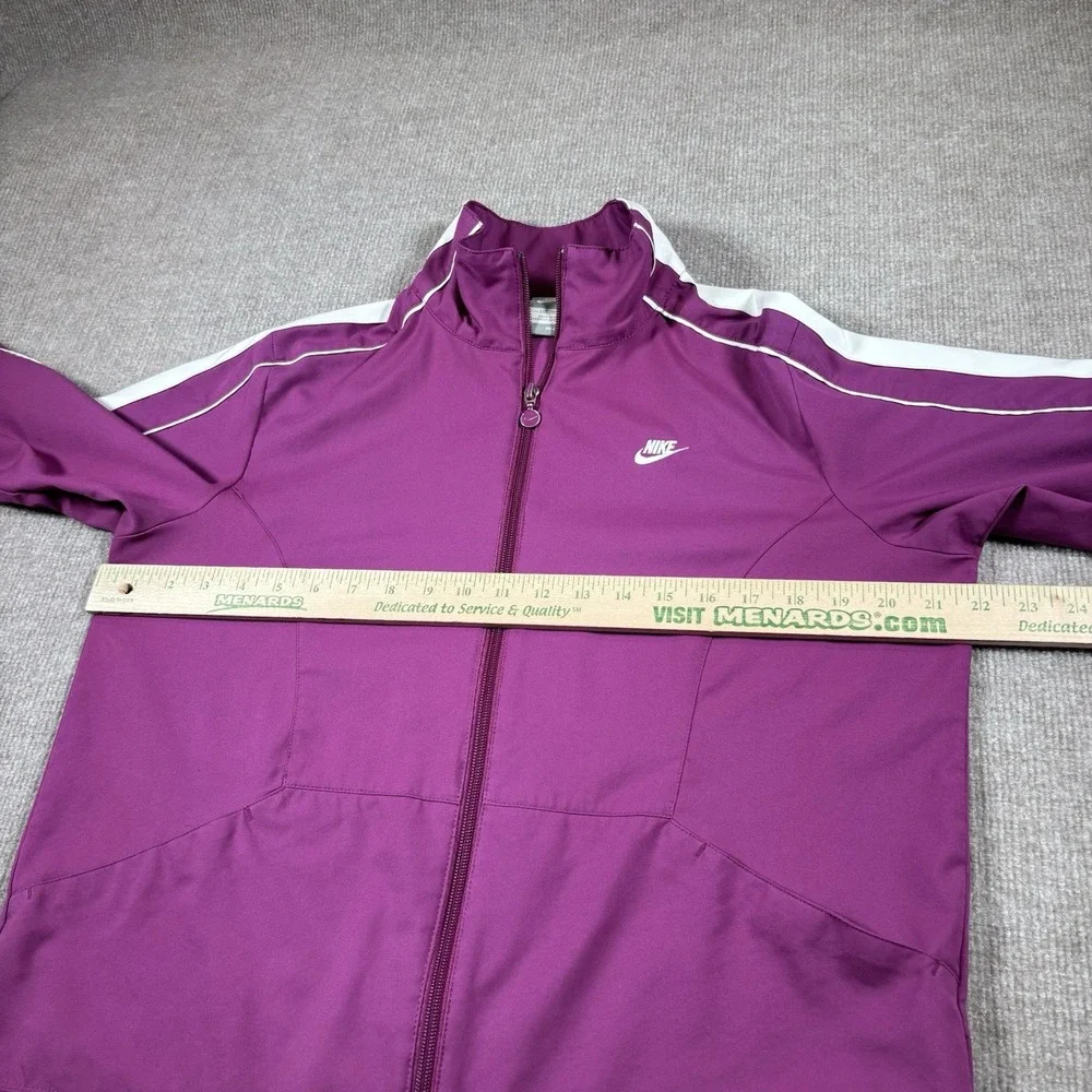 Vintage Nike Jacket Womens L Full Zip Purple Nike Fit Dry Lightweight‎ Logo Y2K